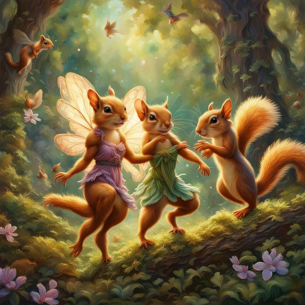 Squirrels Just Wanna Have Fun AI Generated Artwork NightCafe Creator