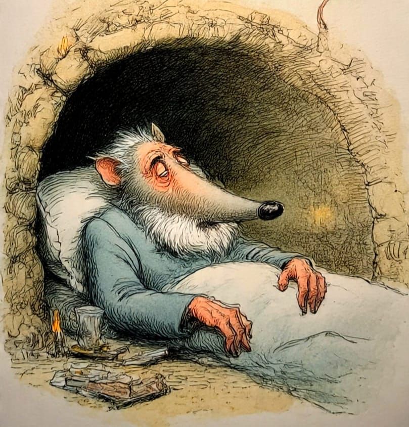 Aardvark sleeping ☁️ 04