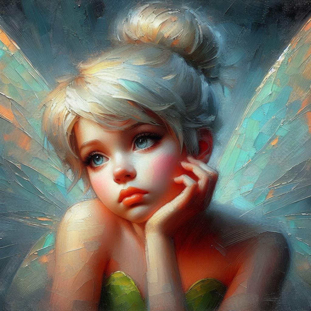 Tinkerbell in acrylics
