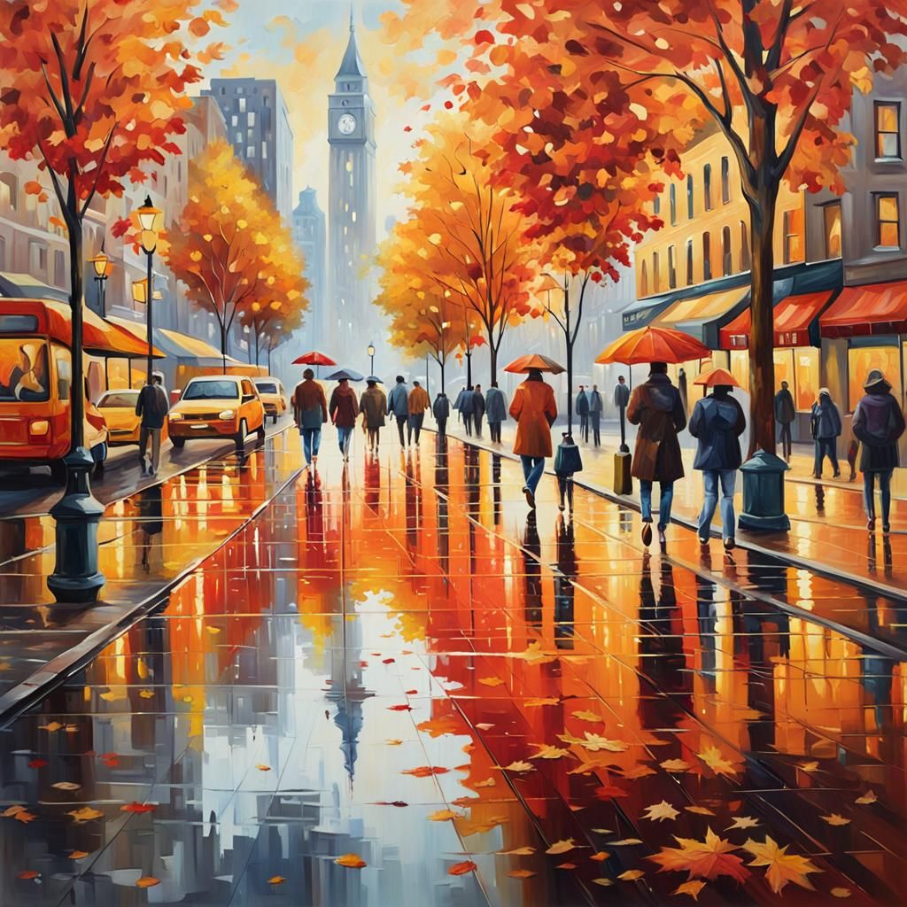 beautiful autumn in the city colorful intricate beautiful  by @GRAZYNA-BARBARA