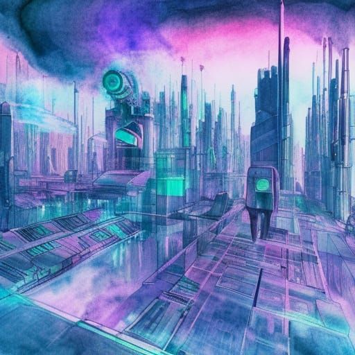Aurora City AI Generated Artwork NightCafe Creator