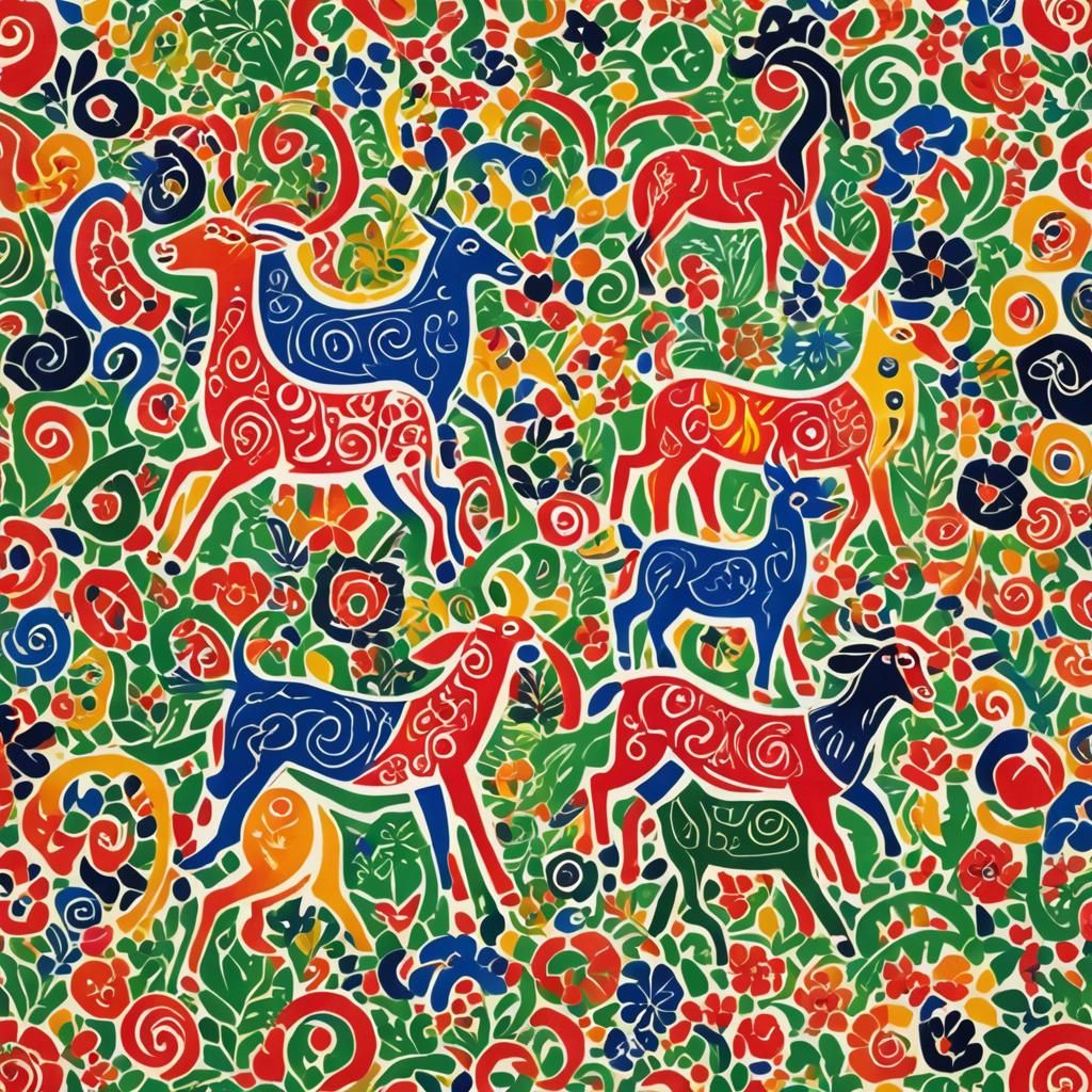 Henry Matisse’s colors, Henry Matisse’s lithograph, two symm...