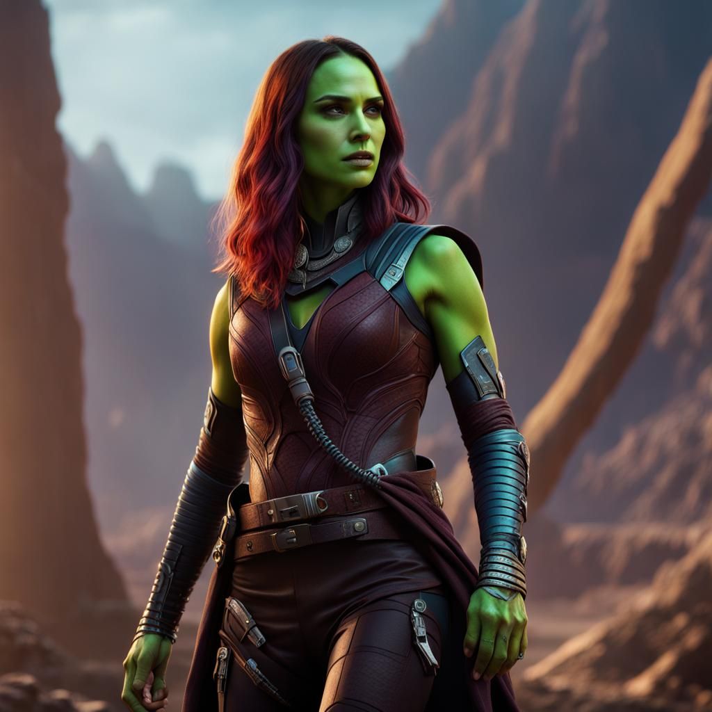 Natalie Portman as Gamora. - AI Generated Artwork - NightCafe Creator