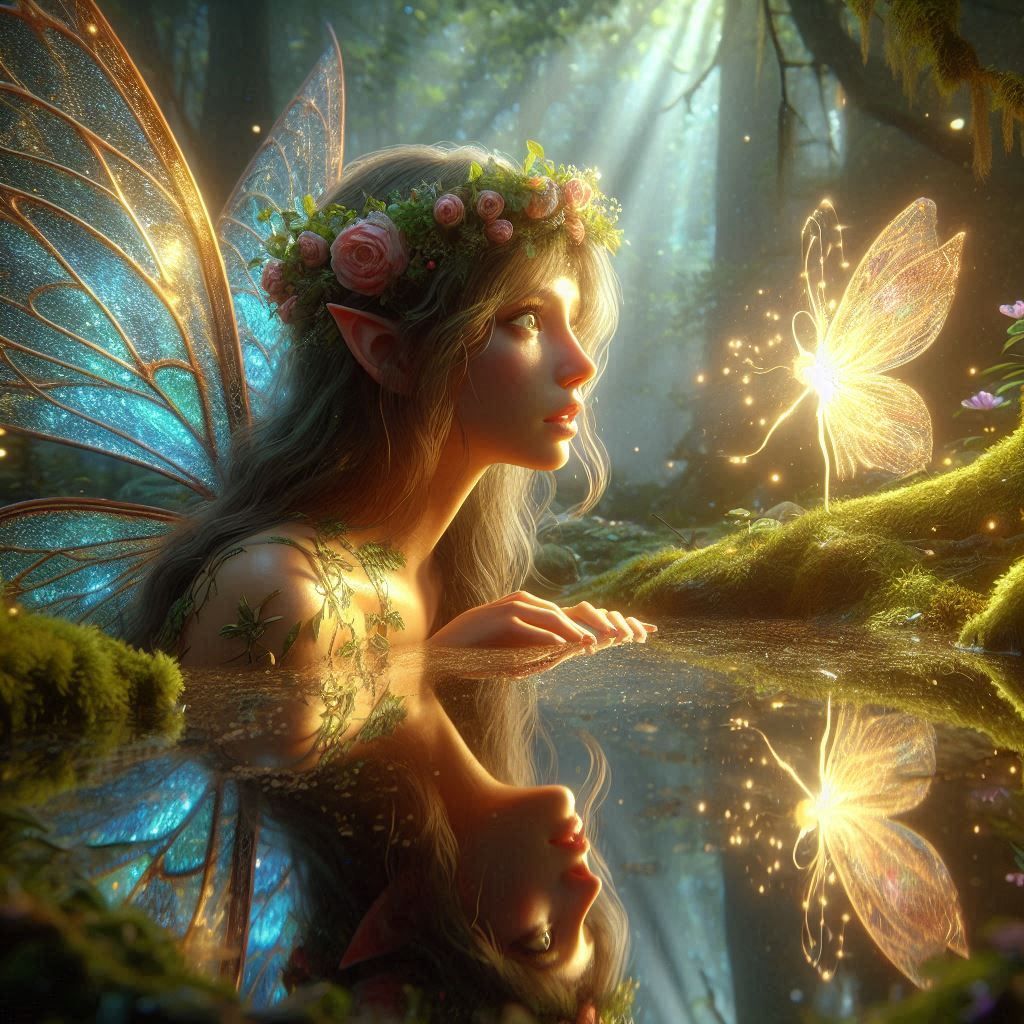 Fairy and the wood sprite