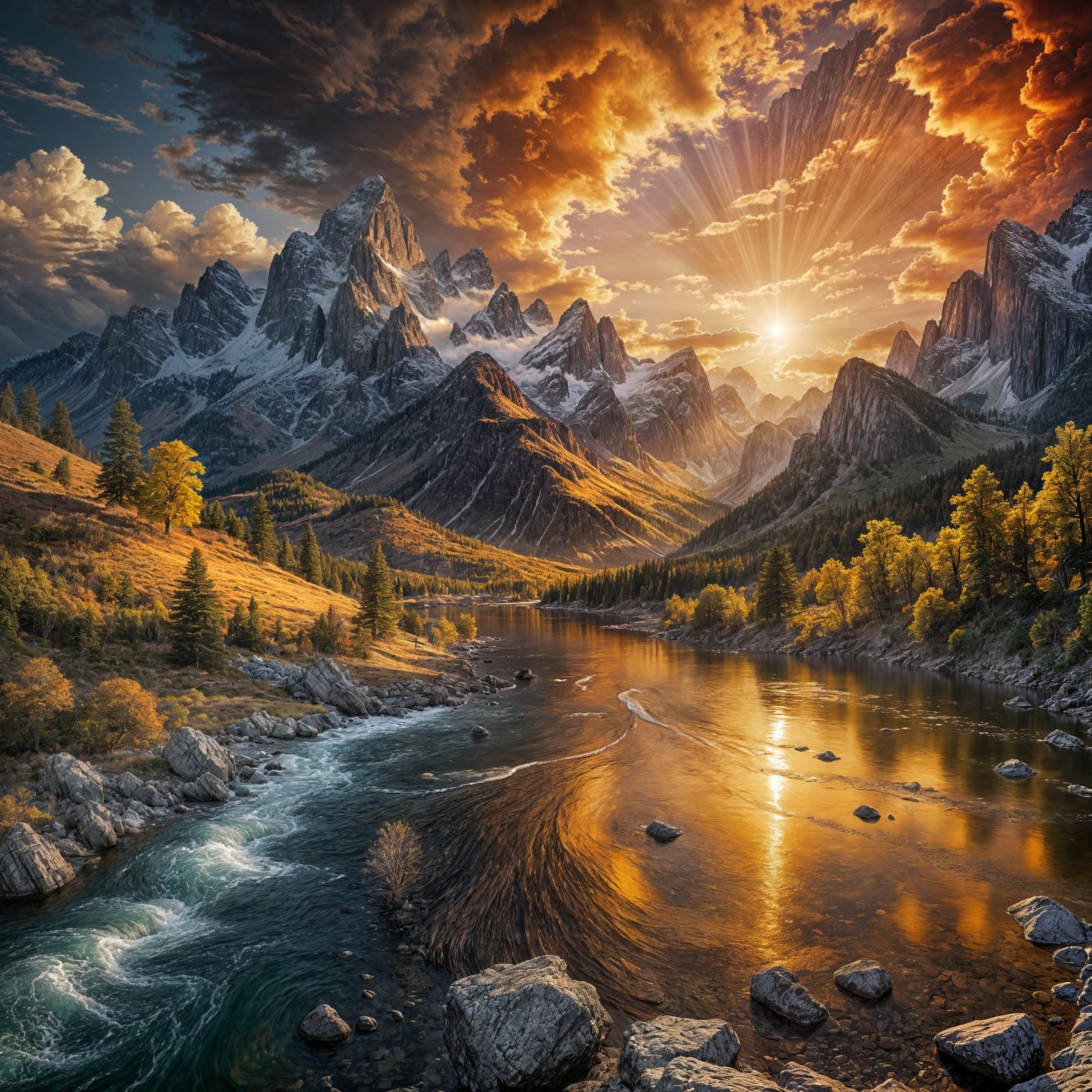 Sunrise in the Mountains  by @Unleash