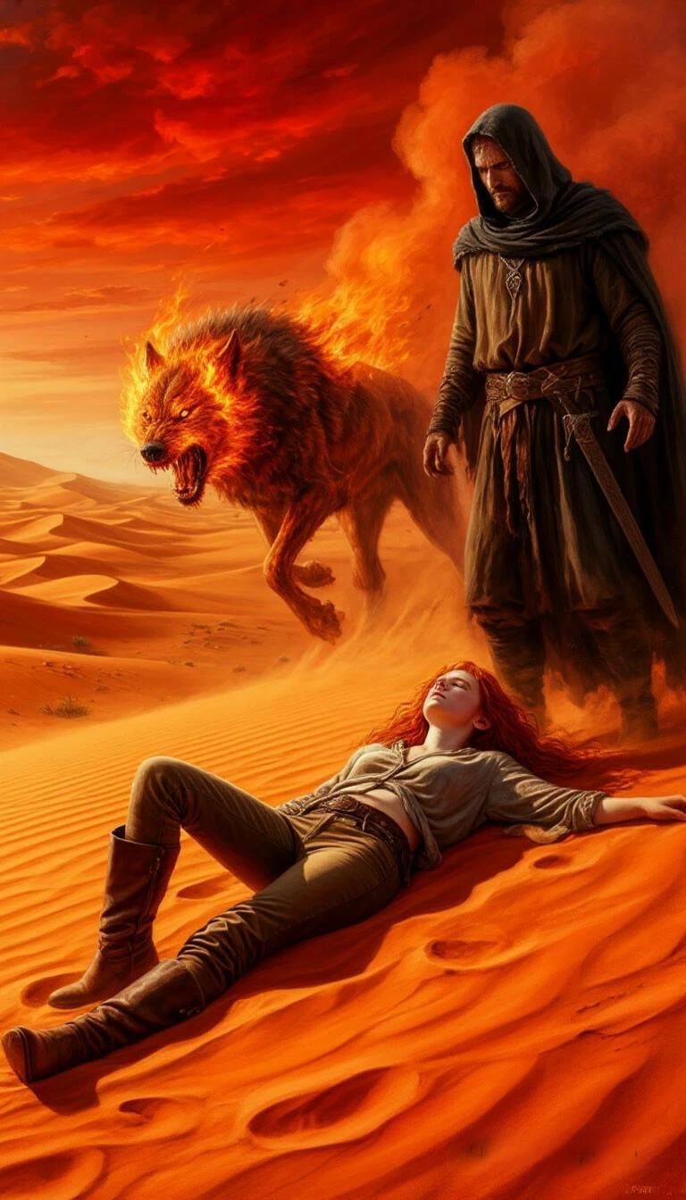 The Magician rescues his apprentice from the world of fire h...