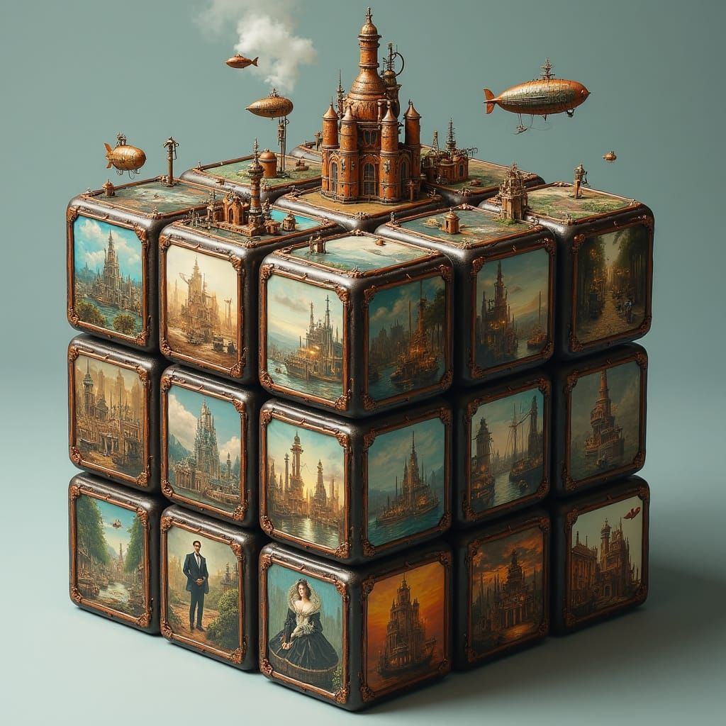Rubik's cube a la Steampunk