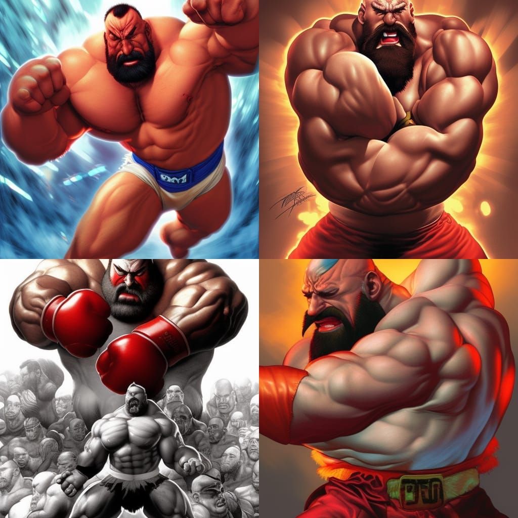 Zangief, street fighter 6, extreme detail - AI Generated Artwork