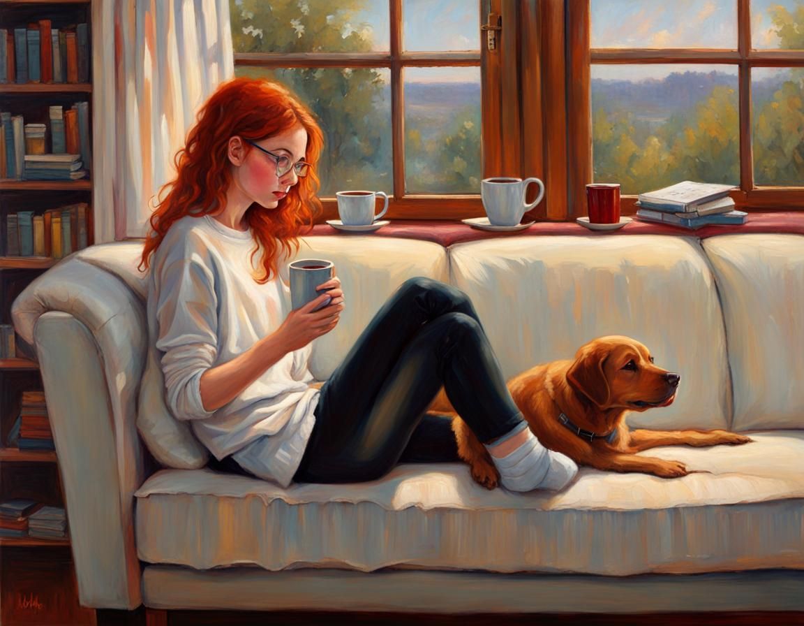 Home is where the dog and coffee is  by @Sebastian21