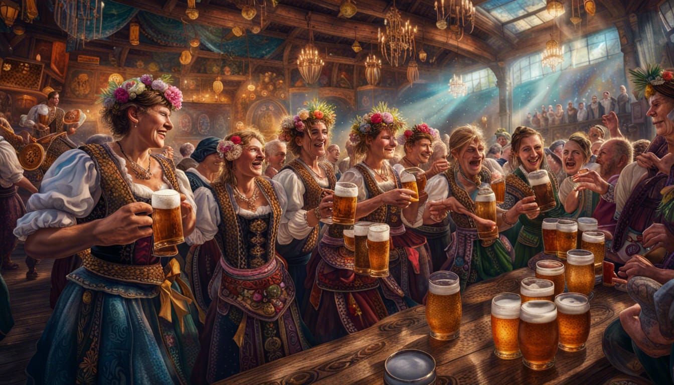 The Beer Festival - AI Generated Artwork - NightCafe Creator