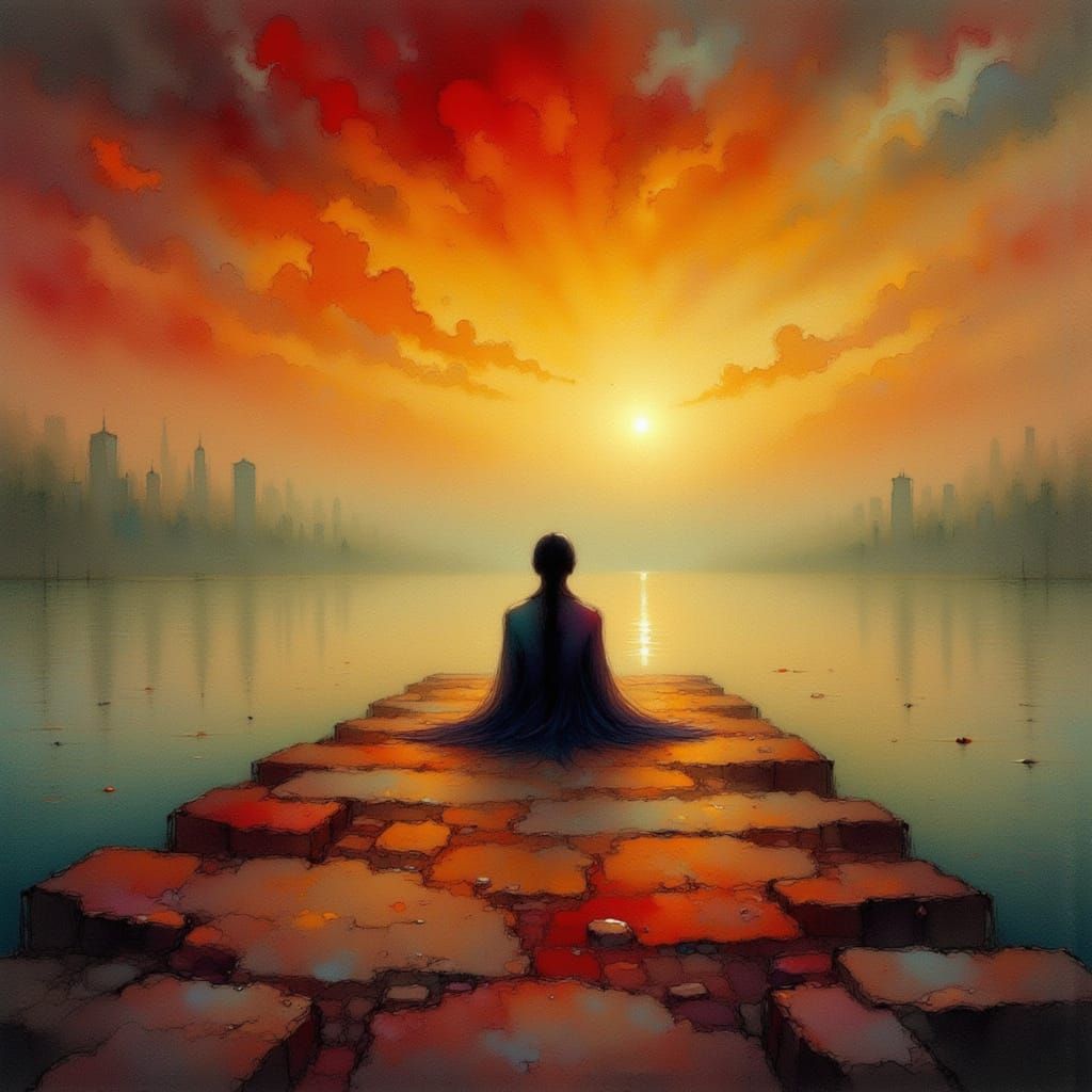 American sunset  by @Oreva