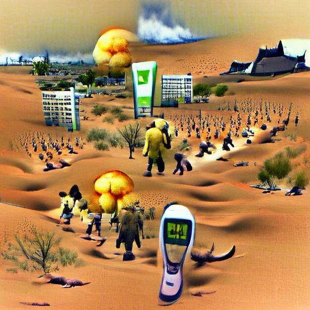 The nuclear apocalypse left the world a vast desert where fe...