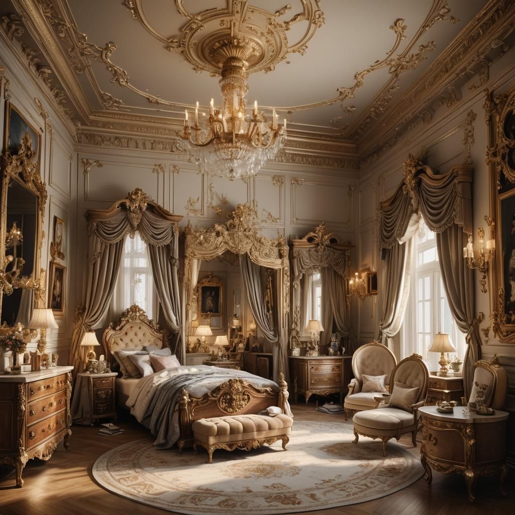 Children's bedroom for a girl with toys in the style of Vers...