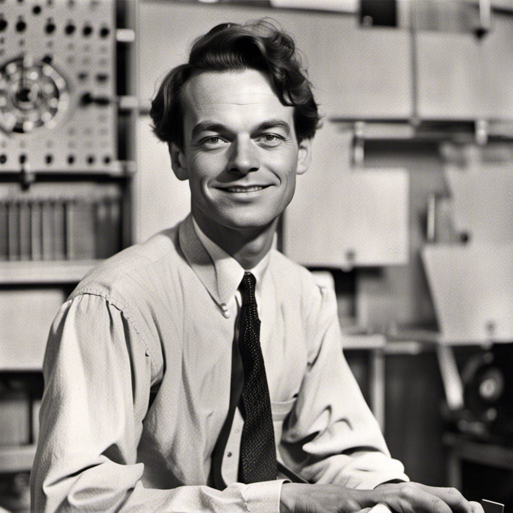 Young Richard Feynman at Los Alamos National Laboratory - AI Generated ...
