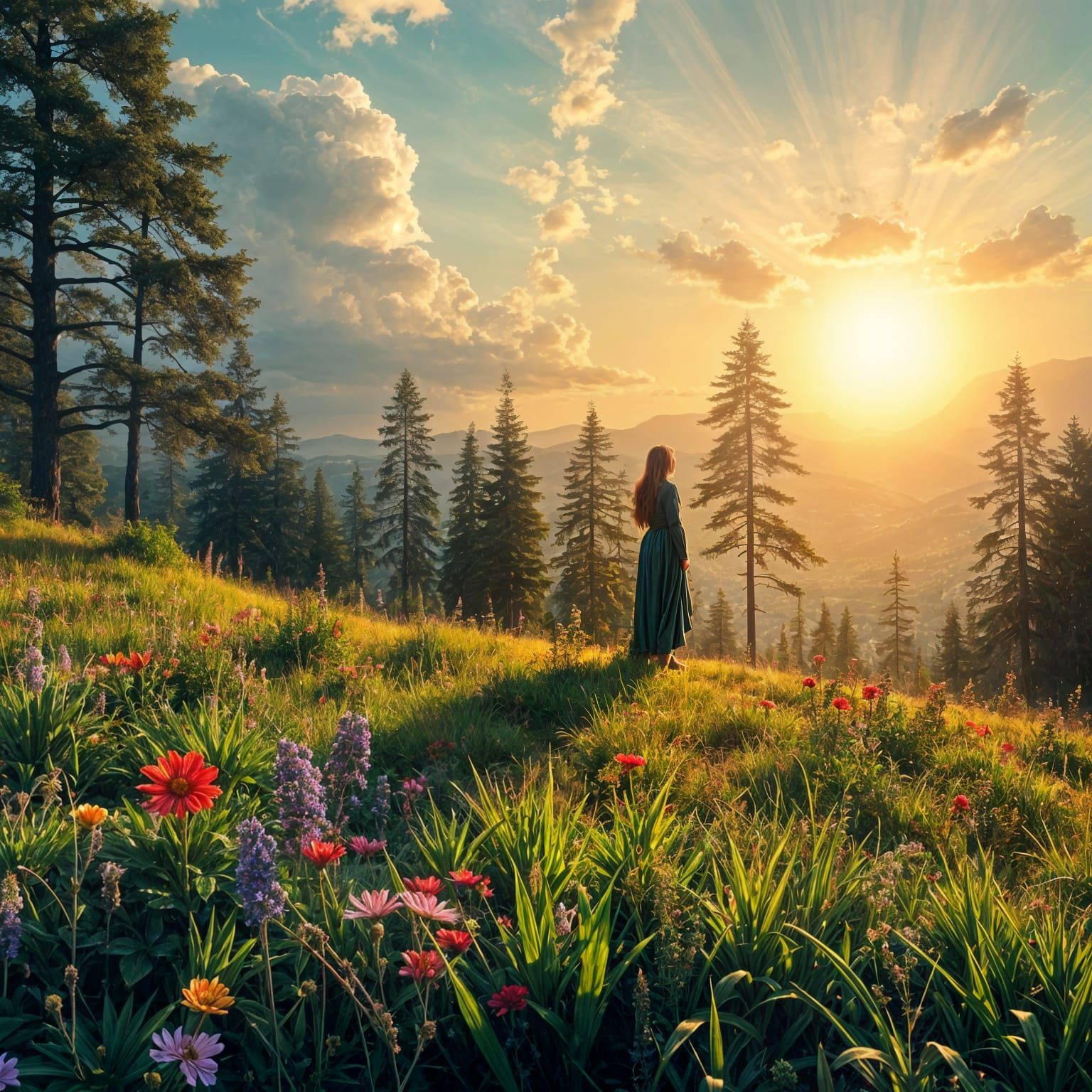 From God, man and woman were made. In his image they live. The landscape covered in lush grasses, colorful ...  by @Death is the Key