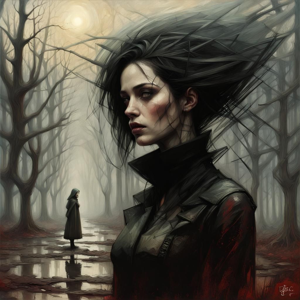 woman by Peter Gric and Ian and Casey Baugh and Tom Bagshaw concept