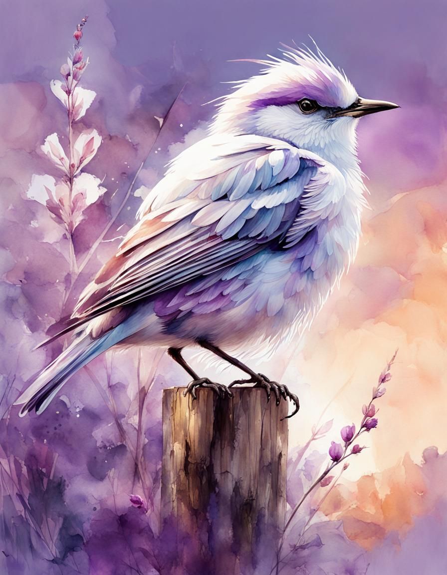 Pastel Bird Portrait   by @RT_art