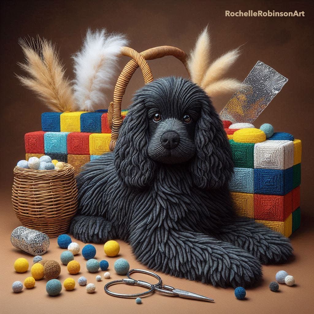 Mel as a Puppy, Textile Art