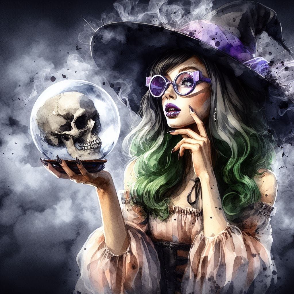 Foreseeing... death (watercolor)