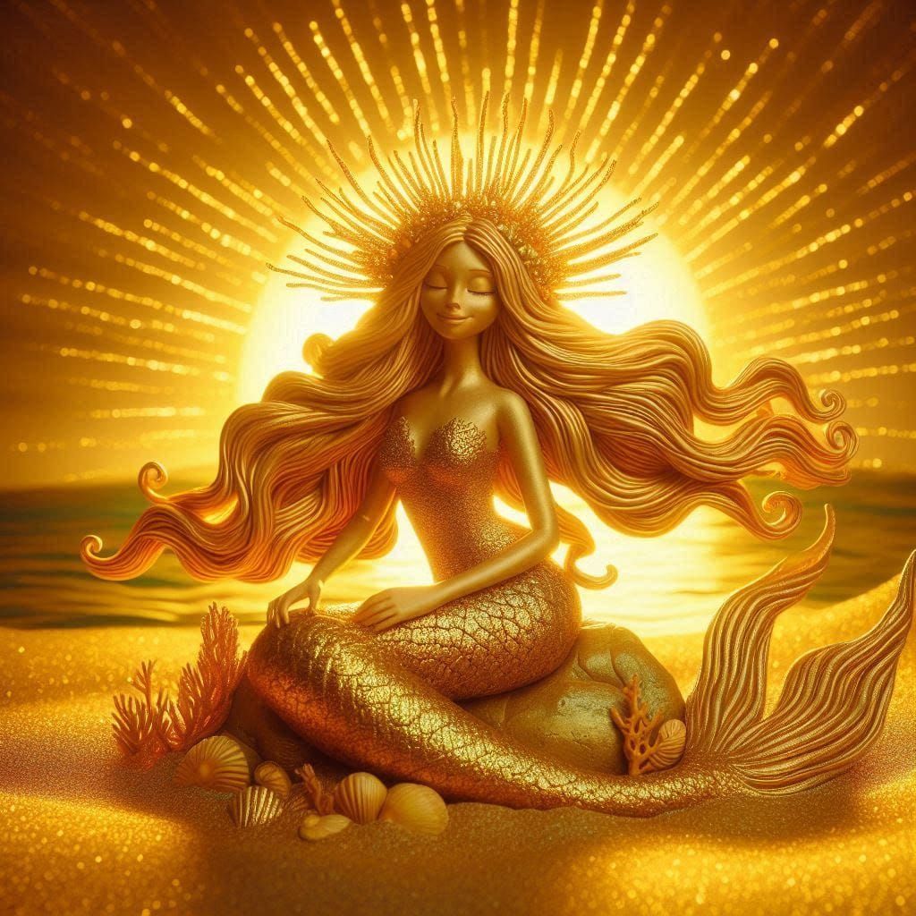 Golden Mermaid Queen