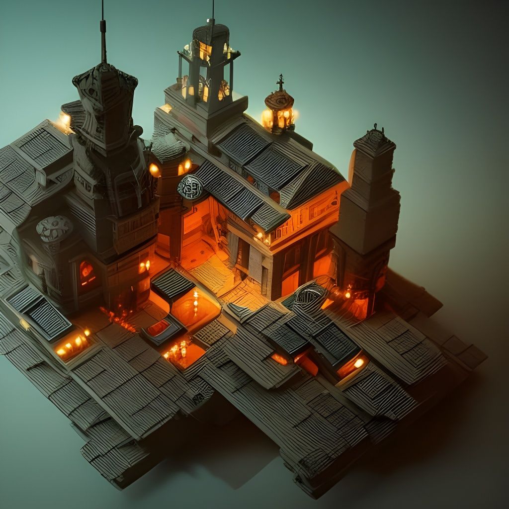 Miniature cardboard stand with lamps  by @coolino