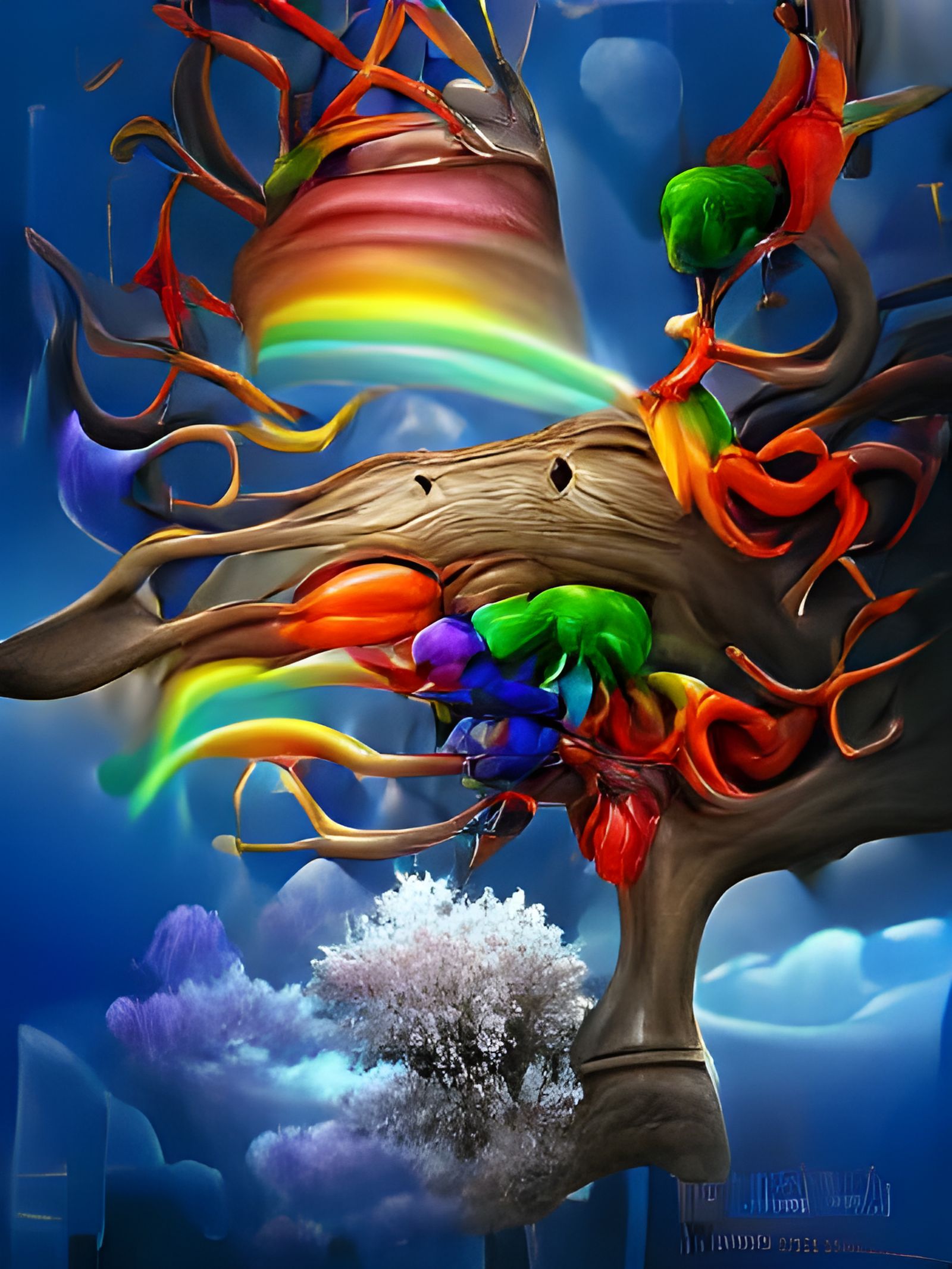 The Rainbow Tree Dog