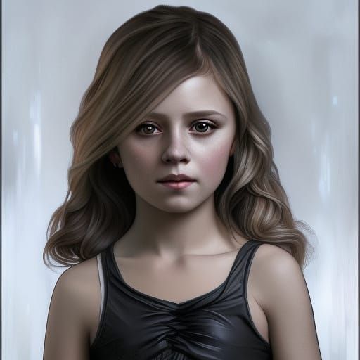 Blonde Girl Portrait in Art Nouveau Style, 8K