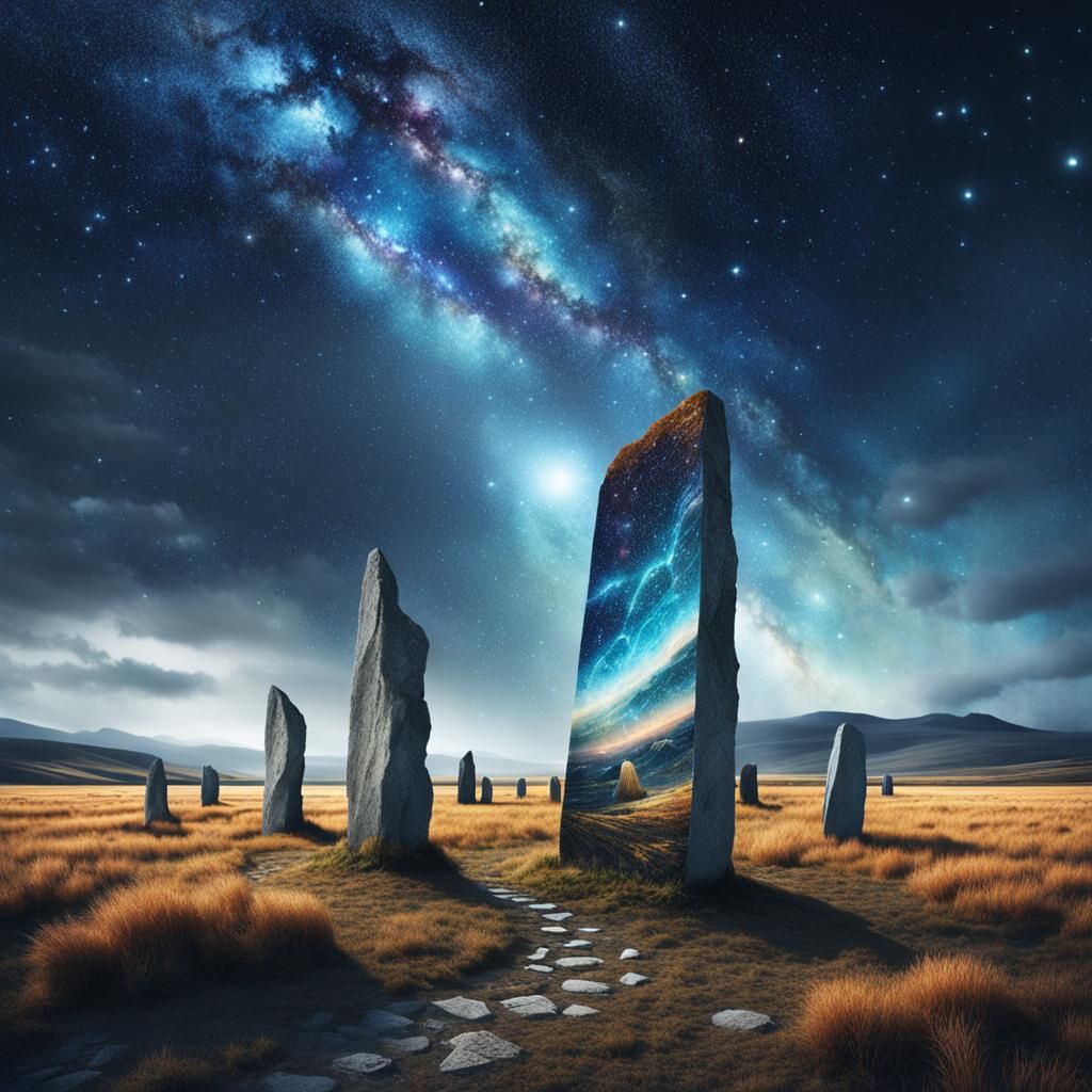Harvest, Standing Stones, Mosaic, Astronomical Chart, Long Exposure Photography, Elisabeth Fredriksson, ...  by @echoes