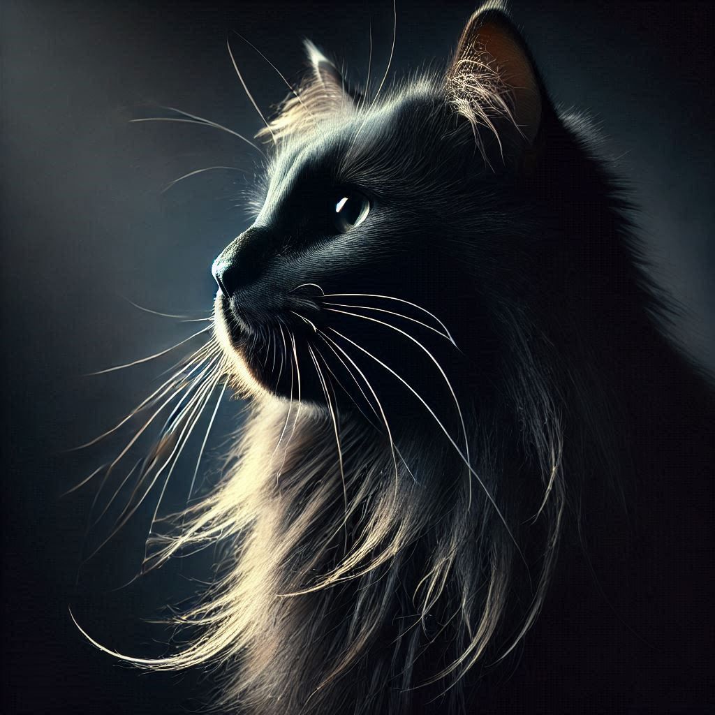 Majestic black cat