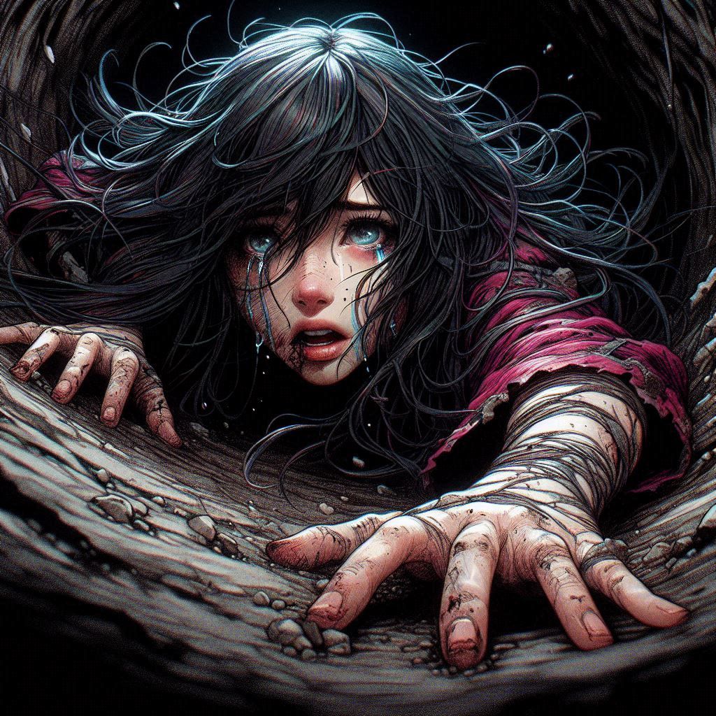 "In my darkest hour, I reach out, hoping for a hand to lift me up."