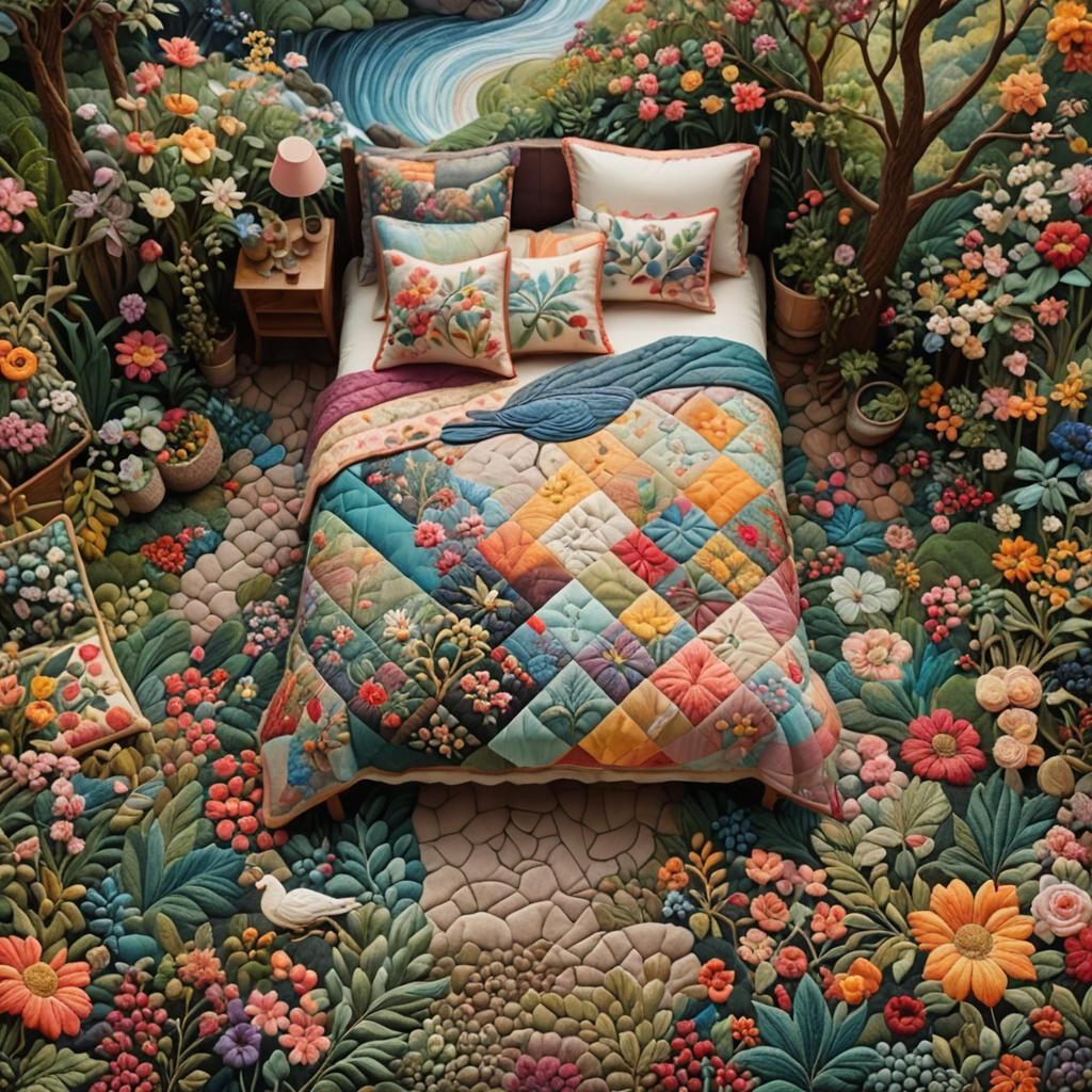 Quilted bed and beyond !  by @Sherkhal