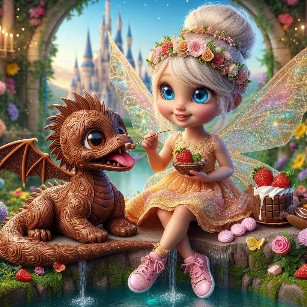 The Yellow fairy & the chocolate Dragon