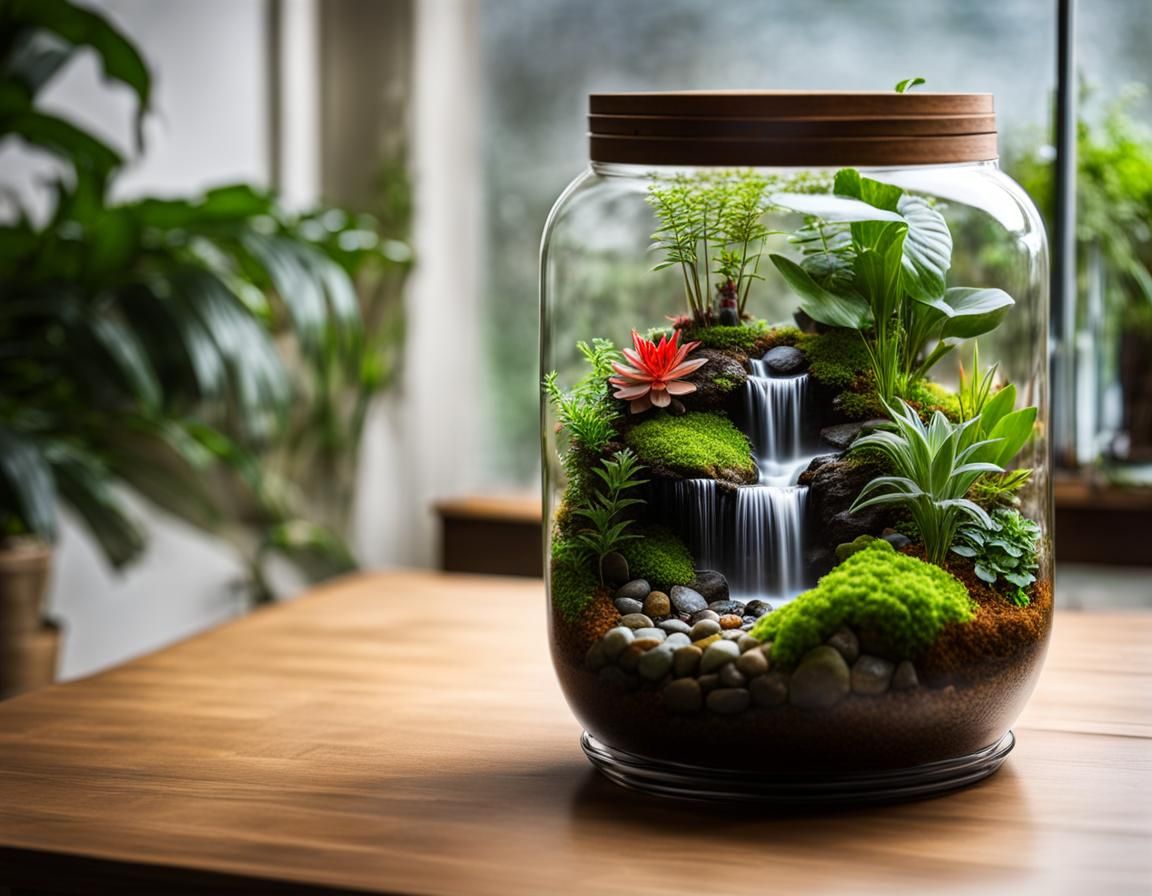 Waterfall Terrarium  by @Sarah