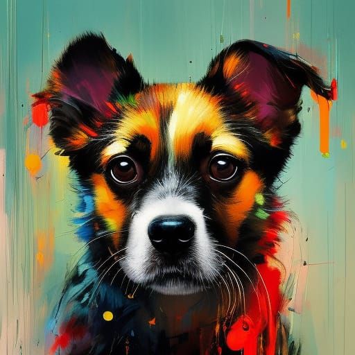 Portrait of an adorable puppy - AI Generated Artwork - NightCafe Creator