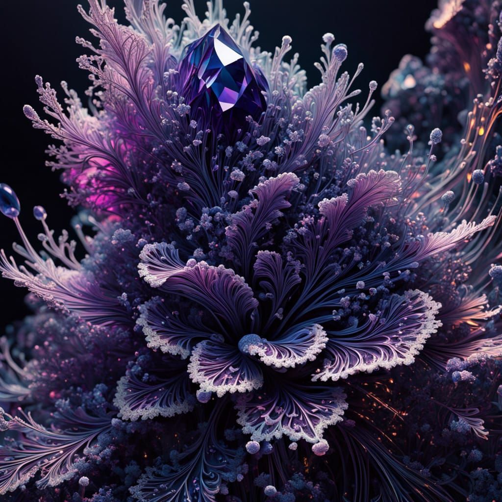 Amethyst Diode - Crystalline Structure Enhanced Via SEM (Scanning Electron Microscope)   by @Liz