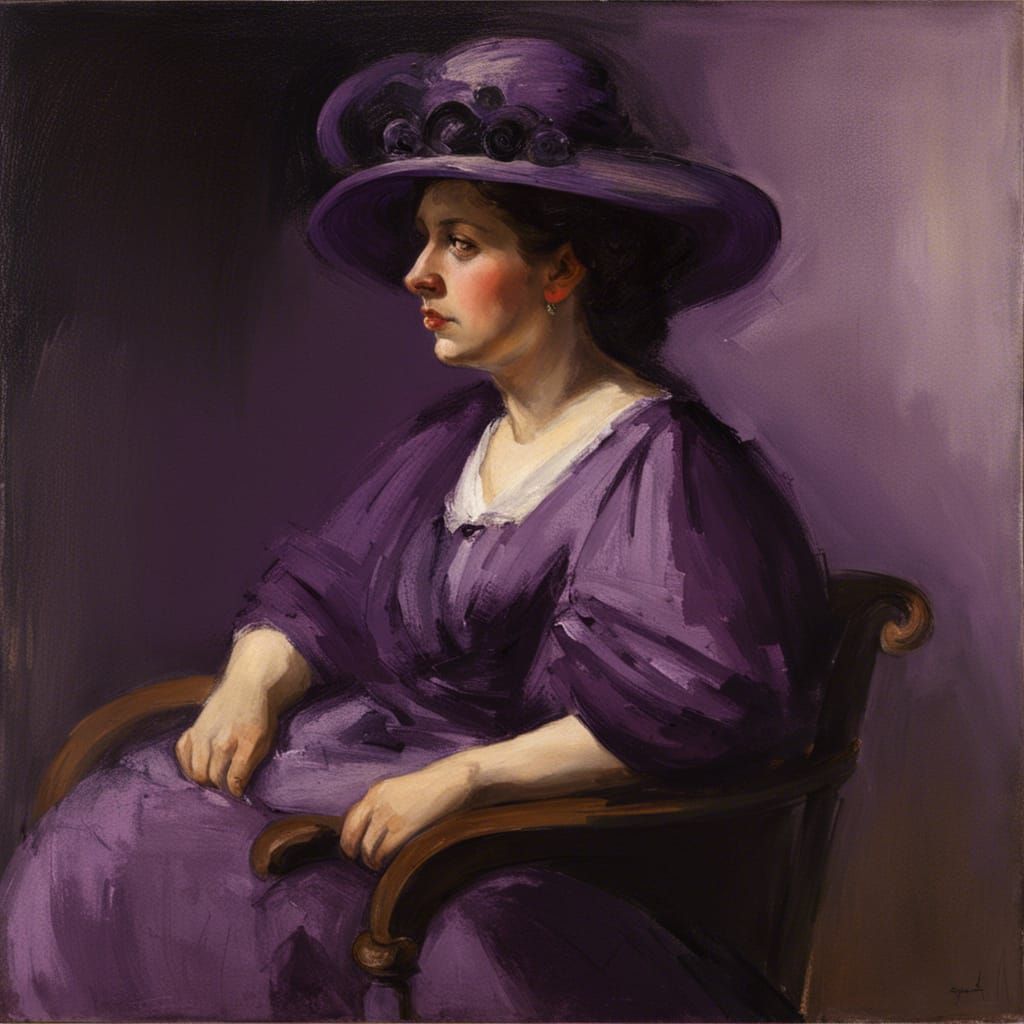 :) Woman in purple by Szinyei Merse, Pál,