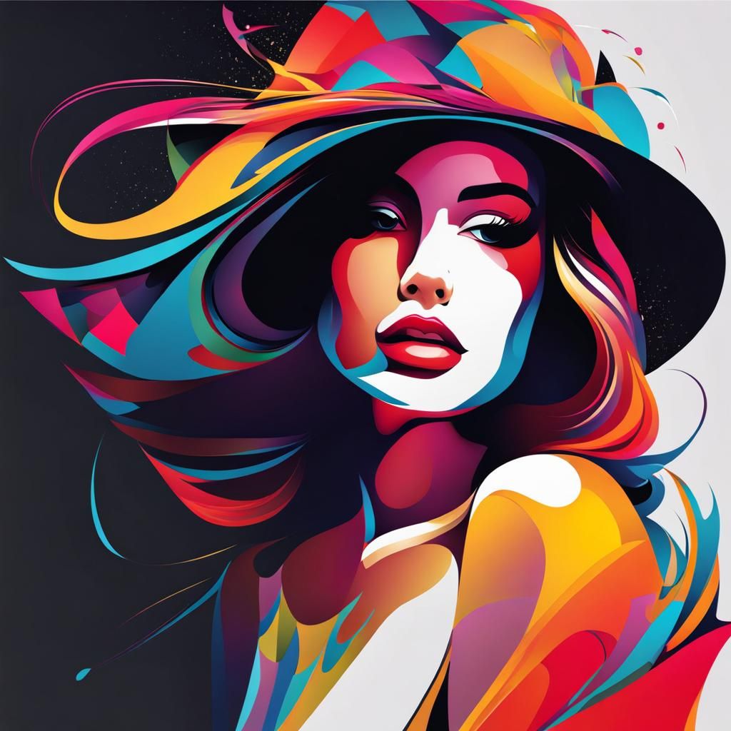 abstract girl art