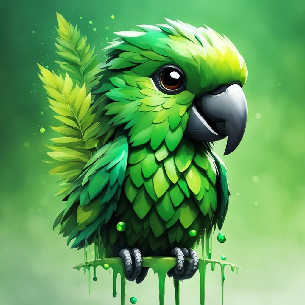 Little Parrot Friend of Green