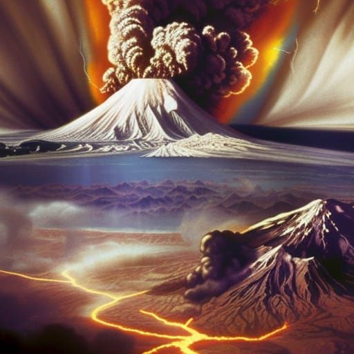 Mt. St. Helens eruption, lightning storm