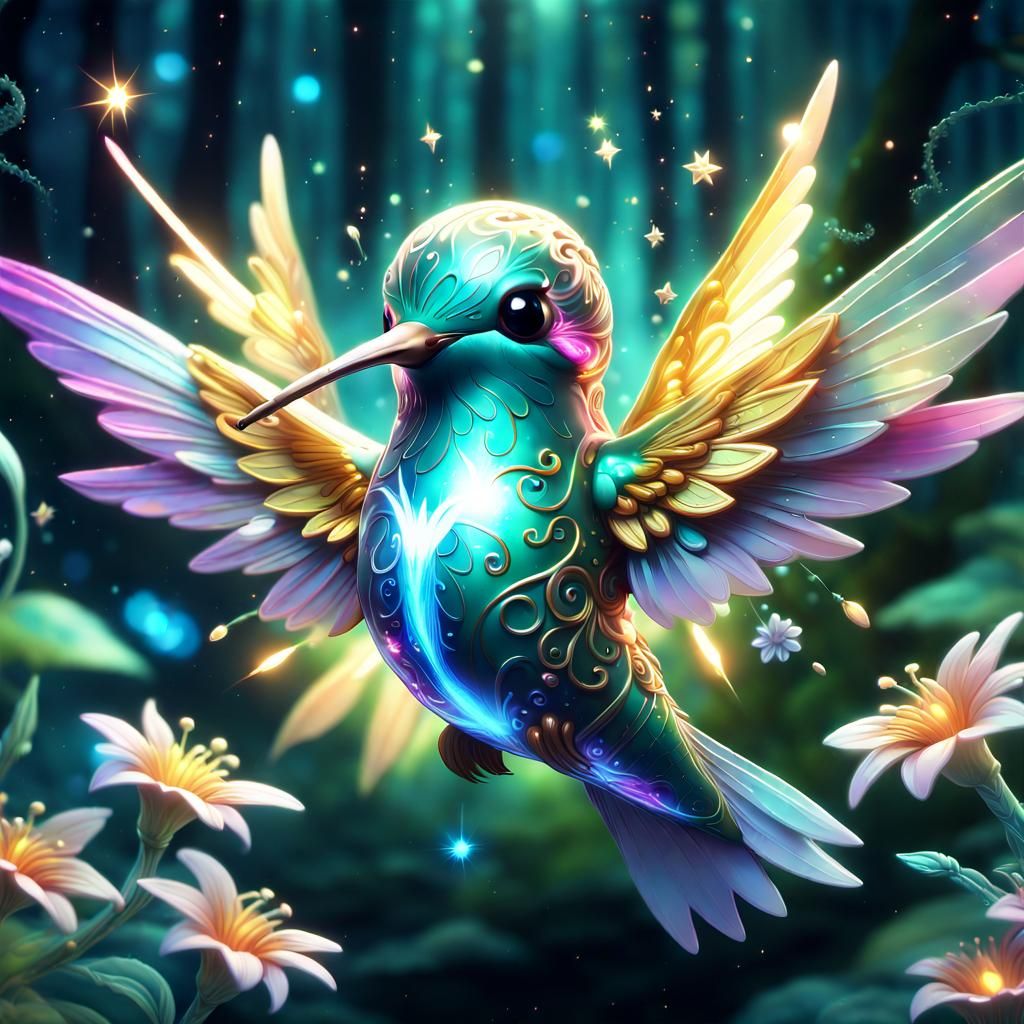 Magical Hummingbird  by @Mystery Creature