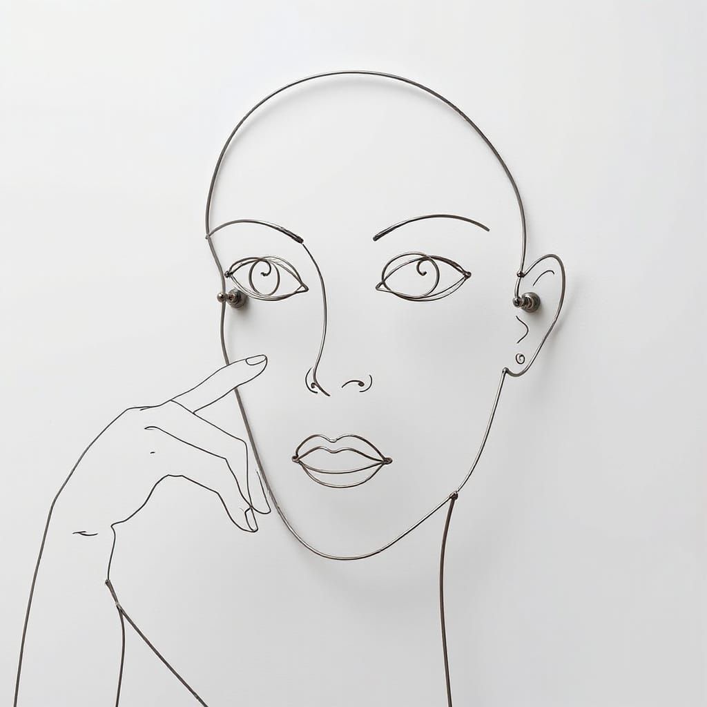 Minimalist Wire Portrait 