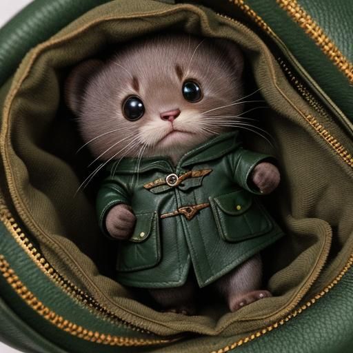 Adorable Sad Baby Pocket Mink