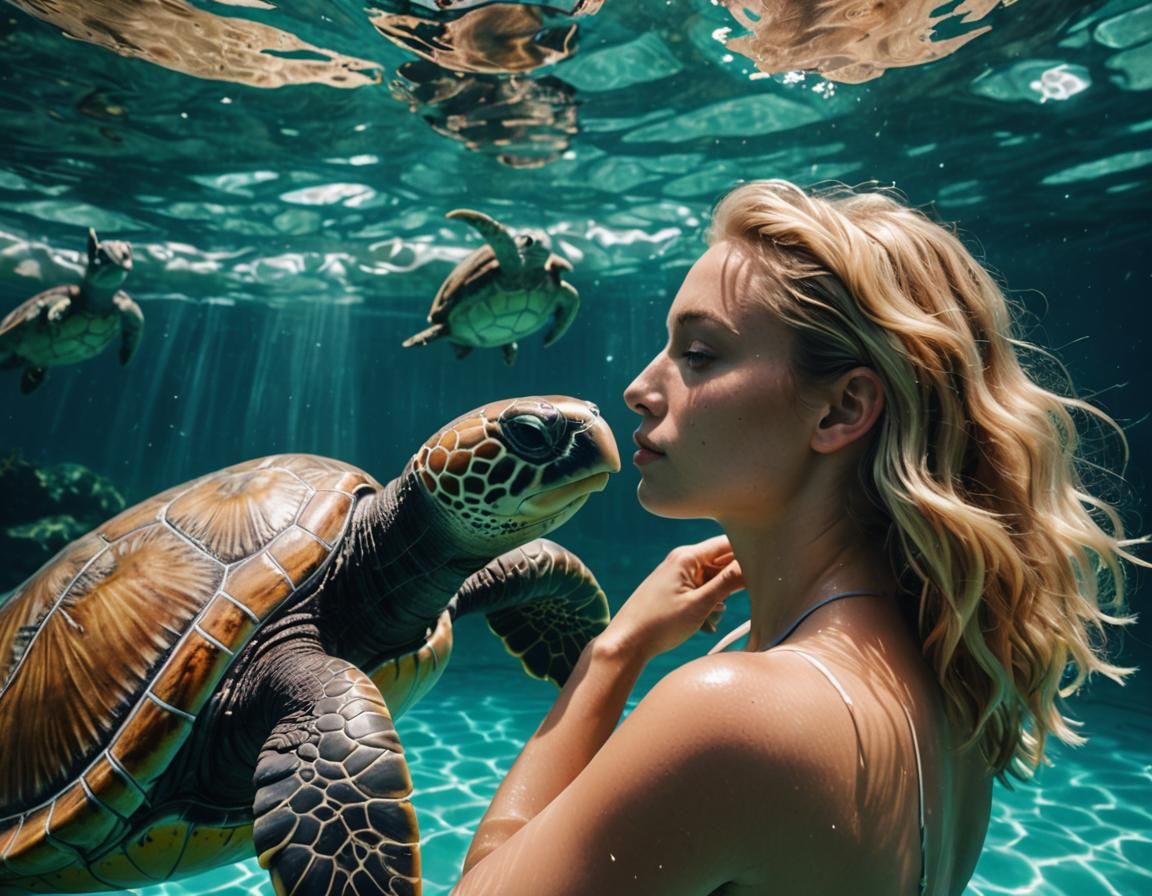 intimate undersea encounters ✨🐢✨  by @Otso