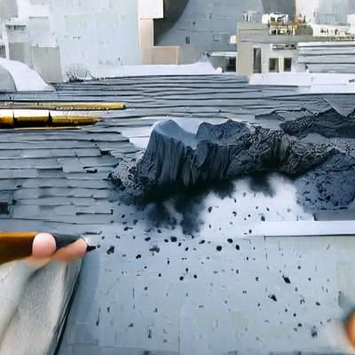 Clearing graphite from roof.
