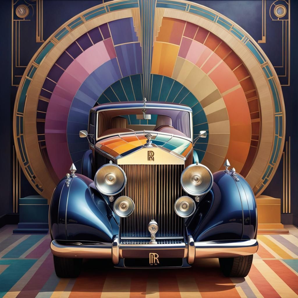 Art Deco Rolls Royce AI Generated Artwork NightCafe Creator
