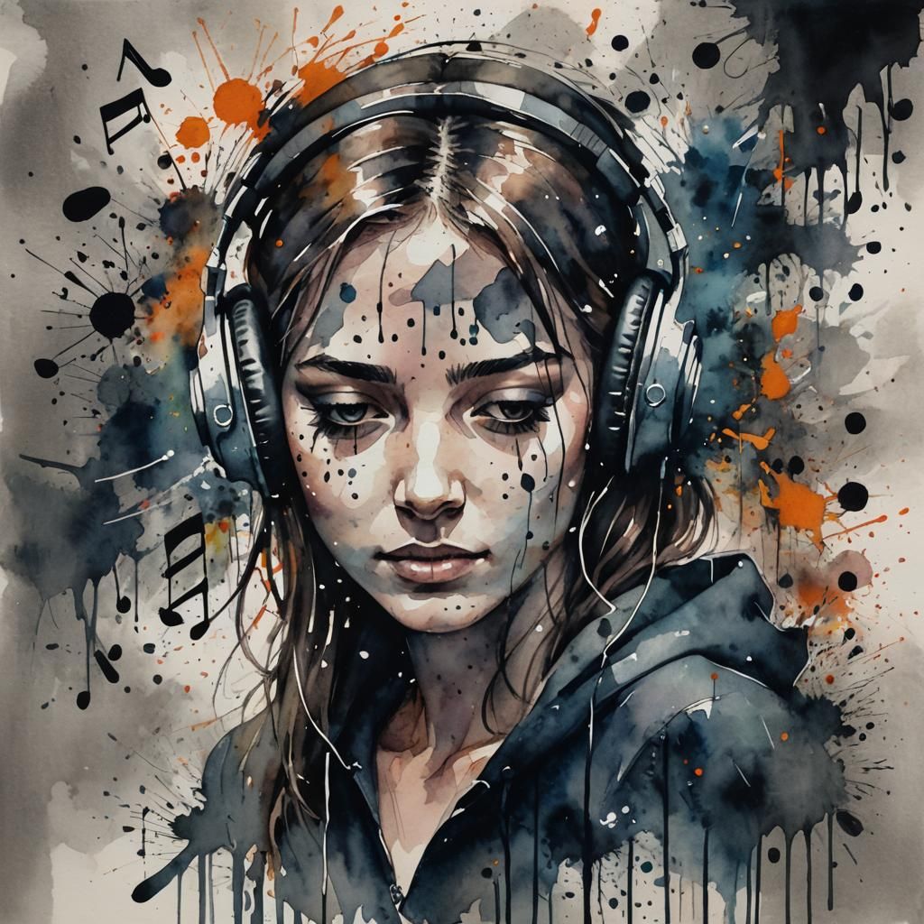 Dark and Moody watercolour