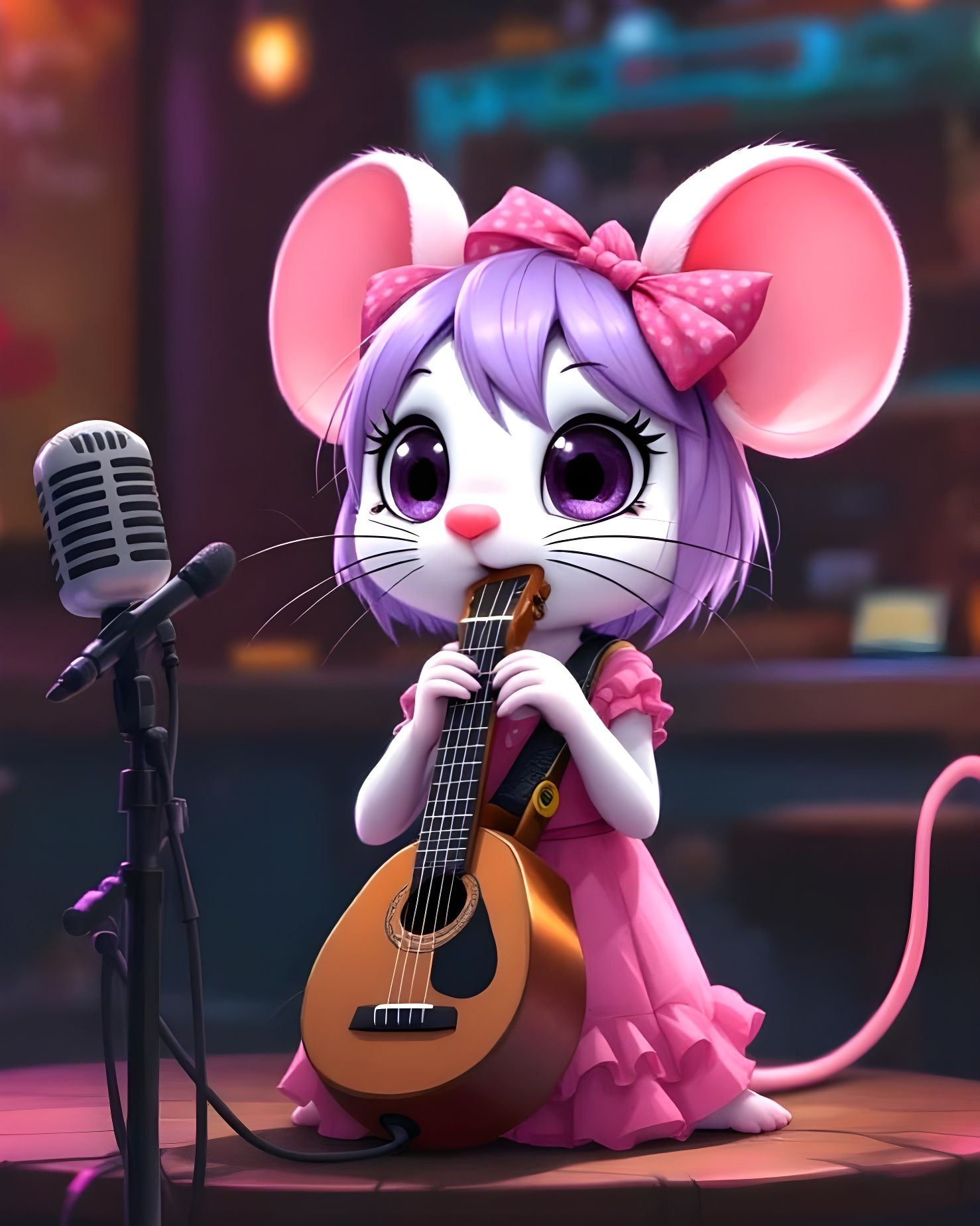 Shy Mouse on Open Mic Night  by @Gary Murakami