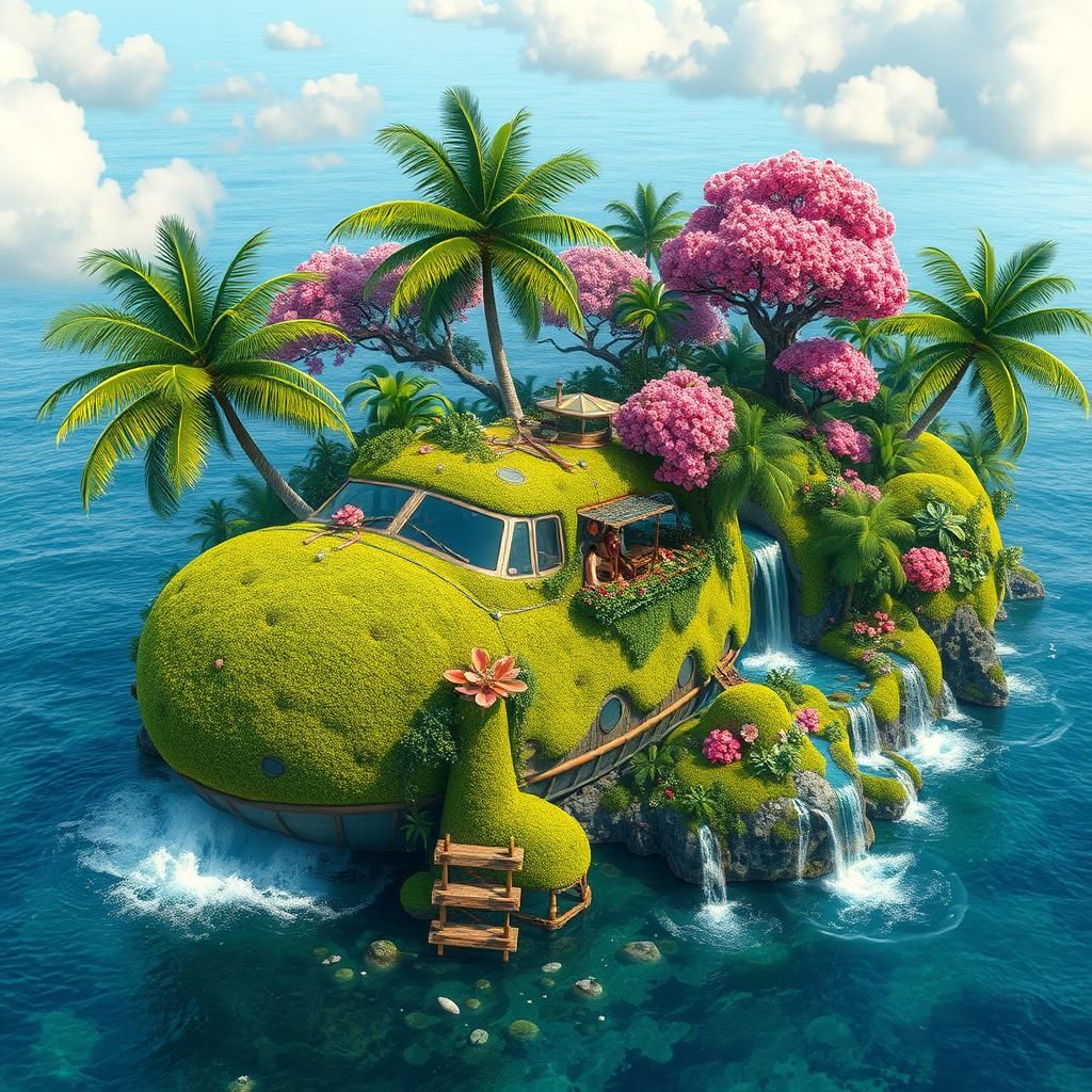 Lush Aircraft Reminiscent of Tropical Island