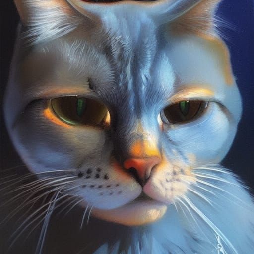 Most badass cat in the world, art by antonio bravo