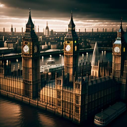 The big ben in Islamic London. intricate details, HDR, beaut...